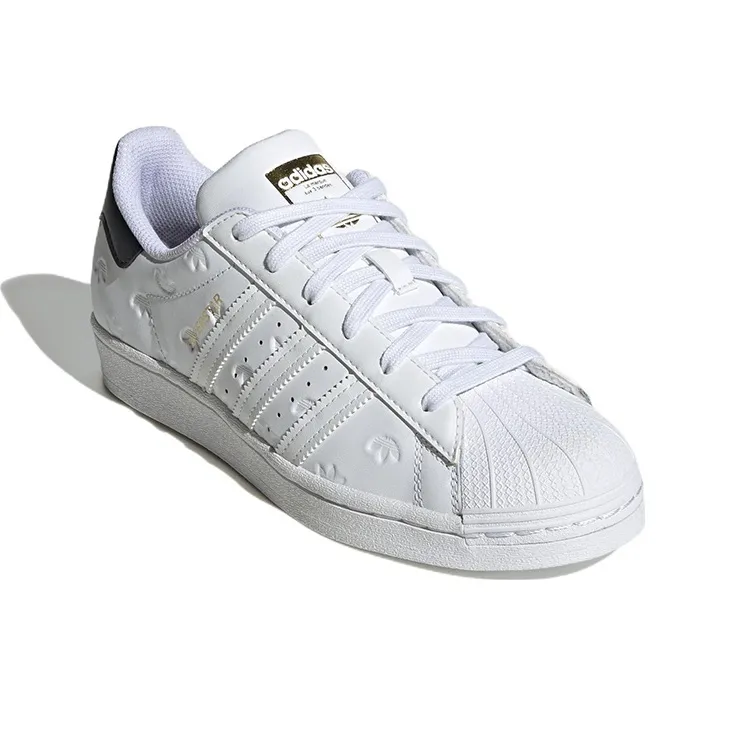 Adidas Women's Superstar 'Allover Debossed Trefoils White Black' Women's-2