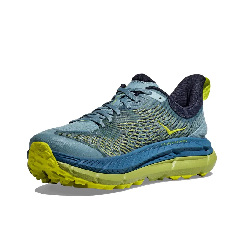 HOKA ONE ONE Mafate Speed 4 'Stone Blue Dark Citron'-2