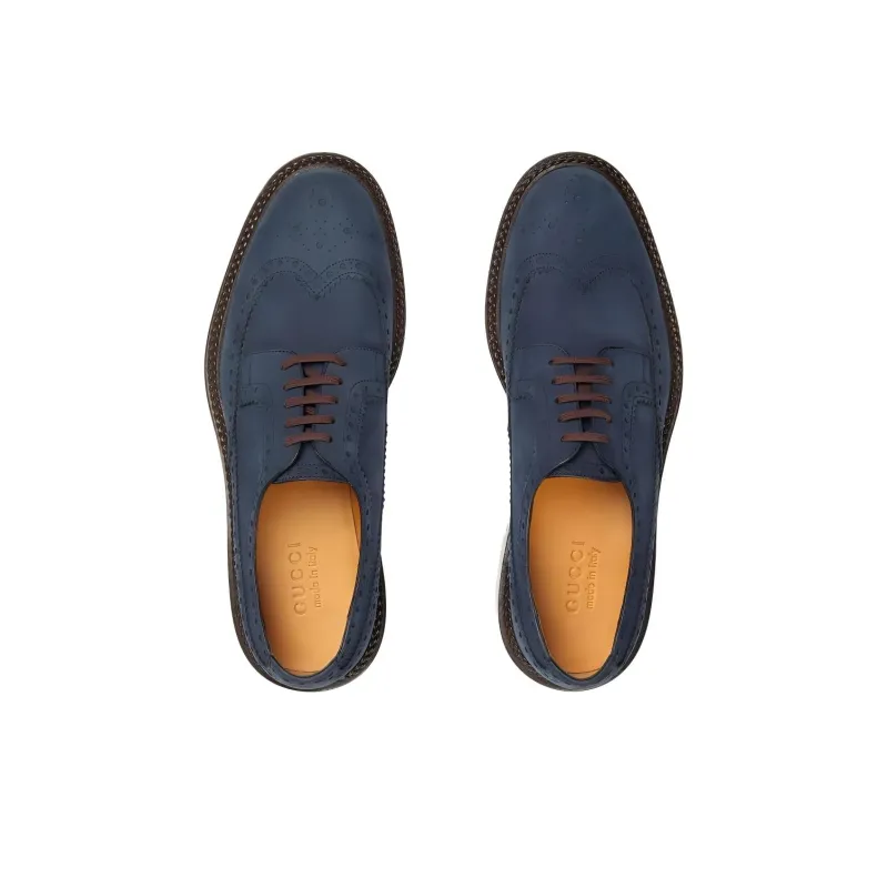 GUCCI Dress Shoes Men Low Top Blue-3