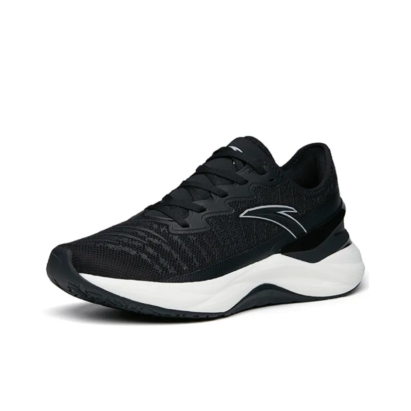 Anta Tron 2.0 Cushioned Slip Resistant Abrasion Resistant Low Top Running Shoes Men's Black-1