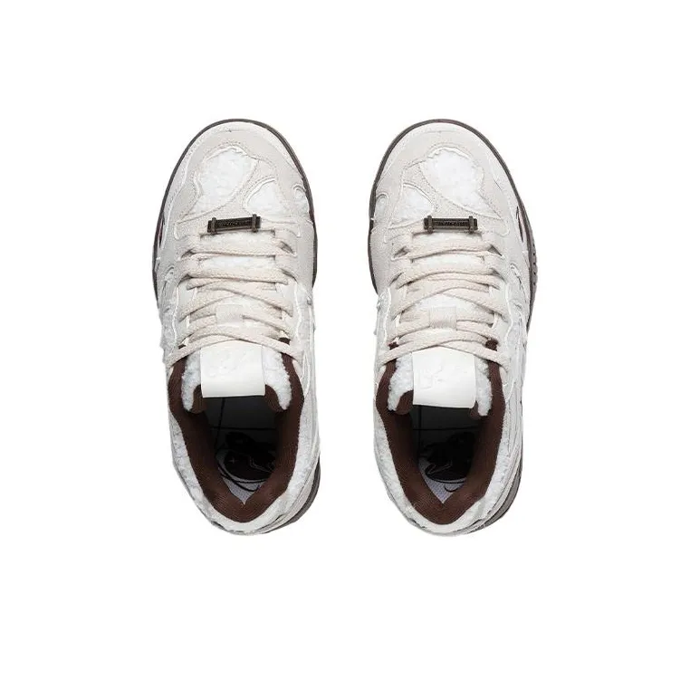 LiNing Moon White Low Top Skateboard Shoes Unisex White-2