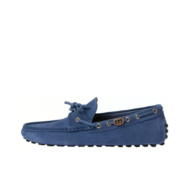GUCCI Interlocking Beanie Shoes Men's Blue-0