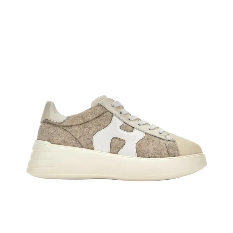 HOGAN Rebel Low-Top Casual Shoes Women's Beige Yellow-1