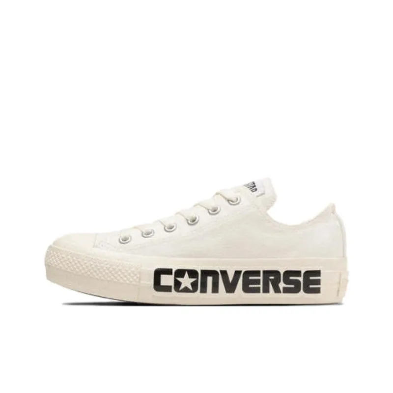 Converse All Star PLTS LOGOPATCH OX Abrasion Resistant Cushioning Low Top Canvas Shoes Women's White-0