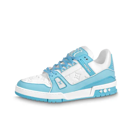 LOUIS VUITTON Trainer Skateboard Shoes Unisex Low-Top Blue/White