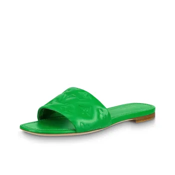 LOUIS VUITTON Revival Slip Resistant Slide Slippers Women's Green