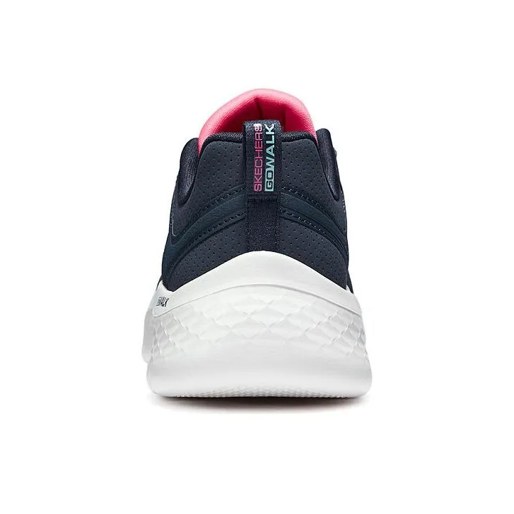 Skechers Go Walk Fle Cushioning Anti Slip Wear Resistant Breathability Low Top Casual Running Shoes Women's Black Red-3