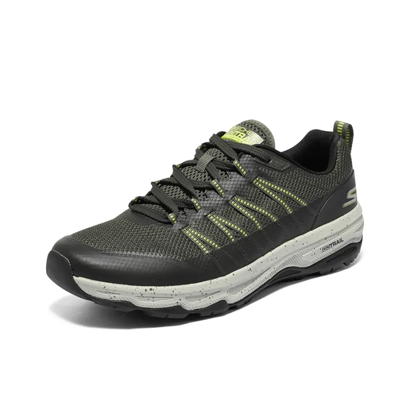 Skechers Go Run Trail Altitude Breathable Low Top Running Shoes Men's Black Green-2