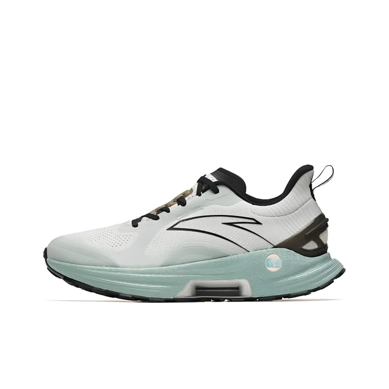 Anta Gen 3.0 Slip-Resistant Lightweight Rebound Low-Top Running Shoes Men's White Gray Green-0