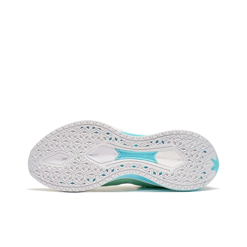 LiNing WuShi 5S 3.0 V2 Cushioned Slip Resistant Abrasion Resistant Low Top Long Distance Running Shoes Men's Green Blue-4
