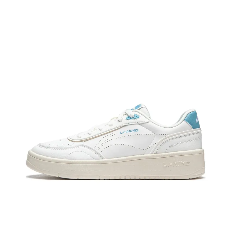 LiNing Su Su Anti Slip Wear Resistant Low Top Skateboard Shoes Women's White-0