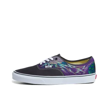 Vans Authentic Low Top Suede Canvas Shoes 'Black Purple'