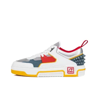 CL LUBOTING Astroloubi Low Top Skateboard Shoes Men's White Yellow