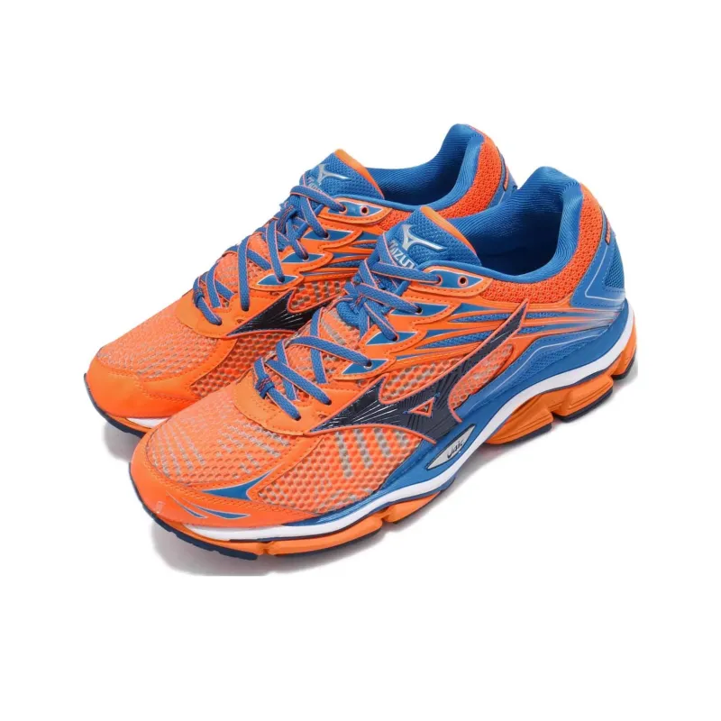 Mizuno Wave Enigma 6 Anti-Slip Wear-Resistant Low-Top Running Shoes Men's Orange Blue-2