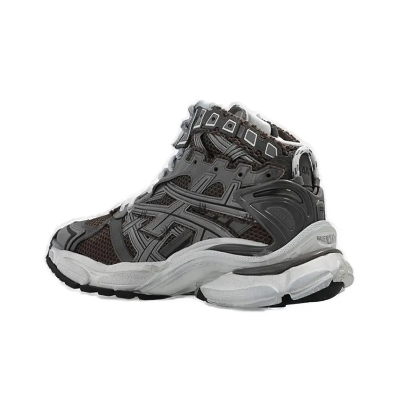 Balenciaga Runner High Top Sneakers 'Grey Nylon Suede Like Fabric'-3