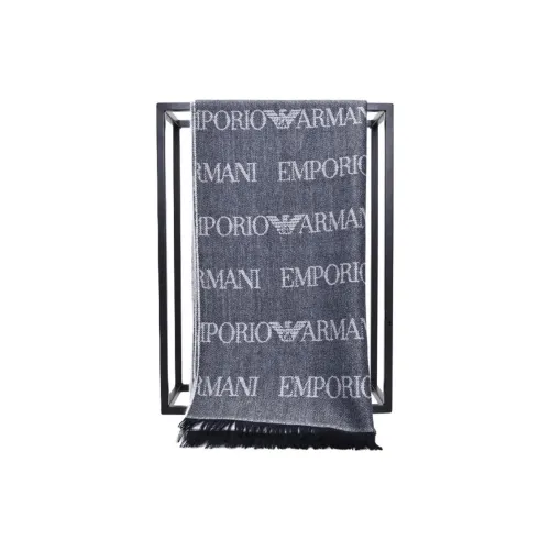 EMPORIO ARMANI Knit Scarves Unisex Navy Blue