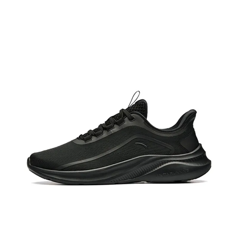 Anta Running Collection Cushioned Anti-Slip Wear-Resistant Breathable Lightweight Low-Top Running Shoes Men's Black-0