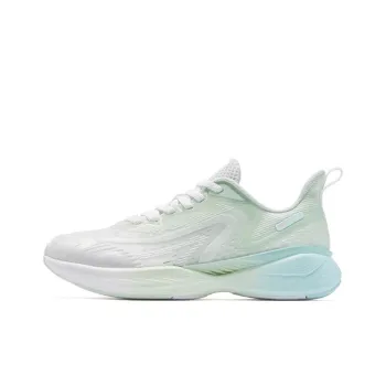 QIAODAN Flying Shadow Team1.0 Anti Slip Wear Resistant Low Top Running Shoes Women's White Green