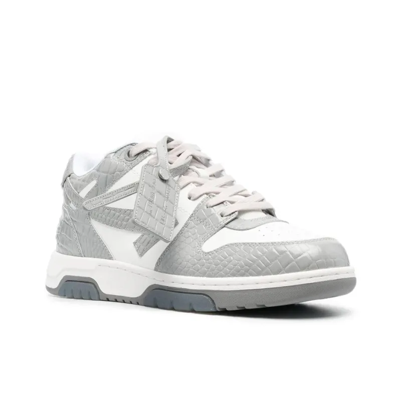 OFF WHITE Out Of Office Croco Print Sneaker 'Grey White'-2
