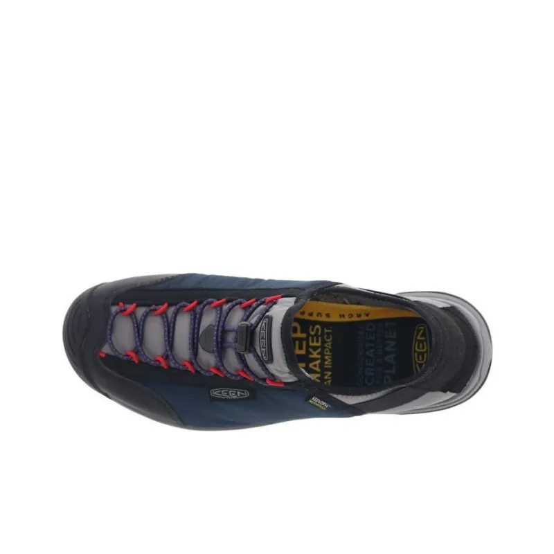 KEEN Hoodmoc Hs Slip Resistant Low Top Outdoor Shoes Men's Blue Black-3