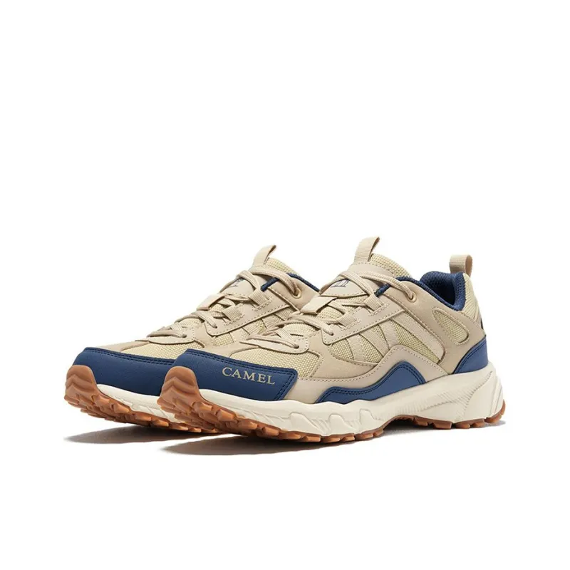 CAMEL Plate Dragon 1.0 Cushioned Slip Resistant Abrasion Resistant Low Top Outdoor Shoes Men's Khaki Blue-1