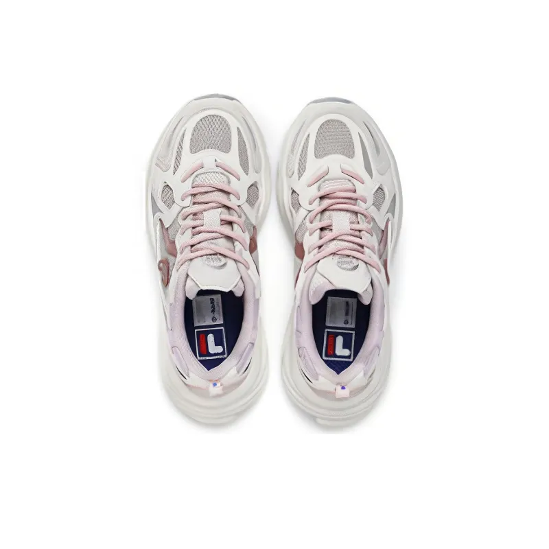 FILA FUSION Mars 2 Cushioning Anti-Slip And Wear-Resistant Low-Top Casual Shoes Women's White Gray-2