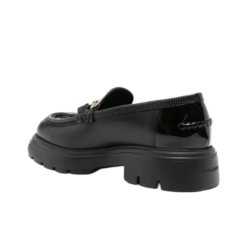 FERRAGAMO GANCINI Loafers Women's Black-3