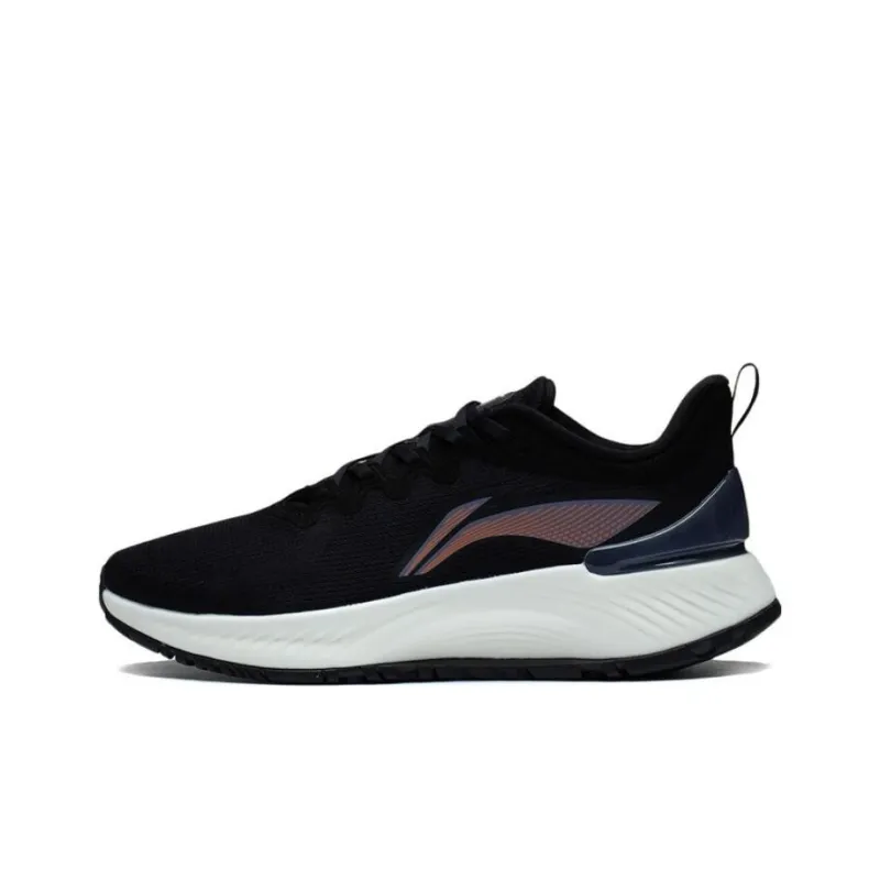 LiNing YueYing Element Abrasion Resistant Breathable Low Top Running Shoes Men's Black-0