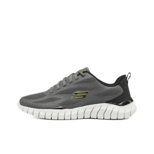 Skechers Overhaul 2.0 Breathable Lightweight Low Top Casual Shoes Men's Gray Black