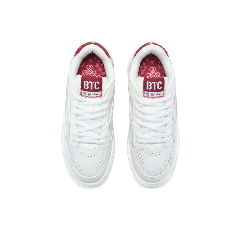 LiNing 001 BTC Btc Prm Durable Breathable Low Top Skateboard Shoes Women's White Gray-3