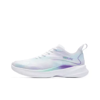 QIAODAN Light Speed 3.0PLUS Cushioning Slip Resistant And Abrasion Resistant Low Top Running Shoes Men's White Blue