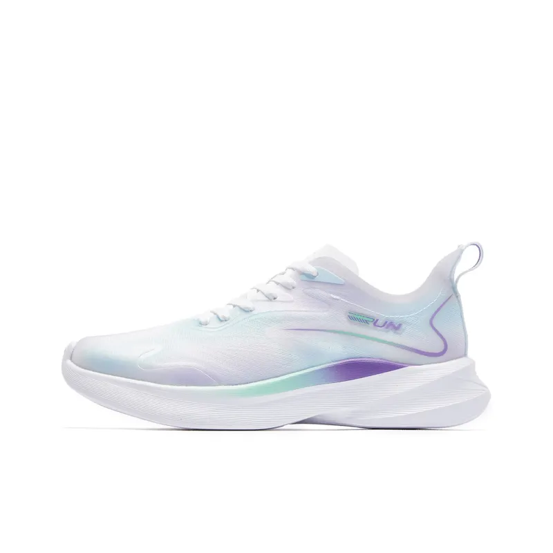 QIAODAN Light Speed 3.0PLUS Cushioning Slip Resistant And Abrasion Resistant Low Top Running Shoes Men's White Blue-0