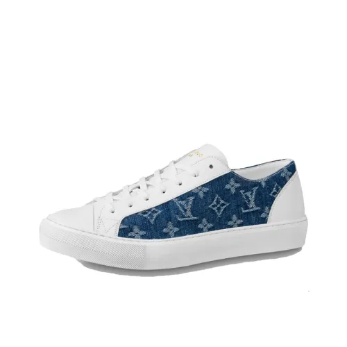 LOUIS VUITTON Tattoo Skateboard Shoes Unisex Low-Top White/Denim Blue