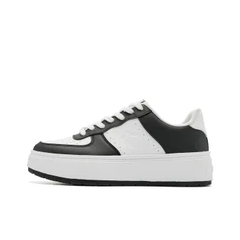 QIAODAN Five Centimeters Skateboard Shoes Women's Low-Top Black/Jordan White