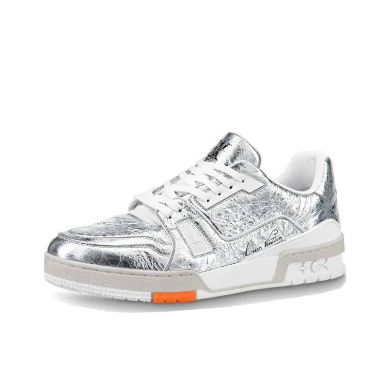 LOUIS VUITTON Trainer Sneakers 'Silver'-0