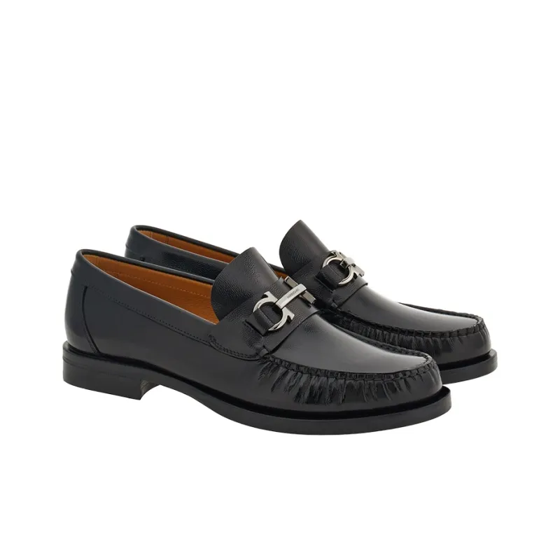 FERRAGAMO Gancini Leather Loafers-2