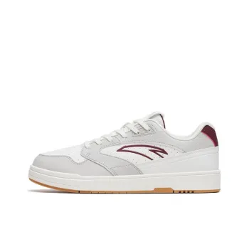 Anta Street Naughty Anti Slip And Wear Resistant Lightweight Low Top Skateboard Shoes Women's Gray White