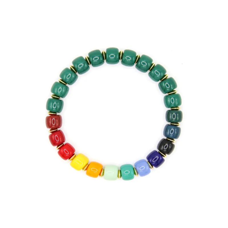 DRAGON LI Colored Glaze Jade Bracelets Unisex-6