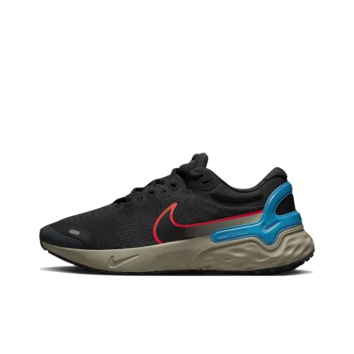 Nike Renew Run 3 Running Shoes Men Low-Top Black/Red, Brown, Blue