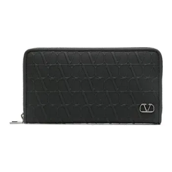 Valentino Toile Iconographe Logo Plaque Wallet