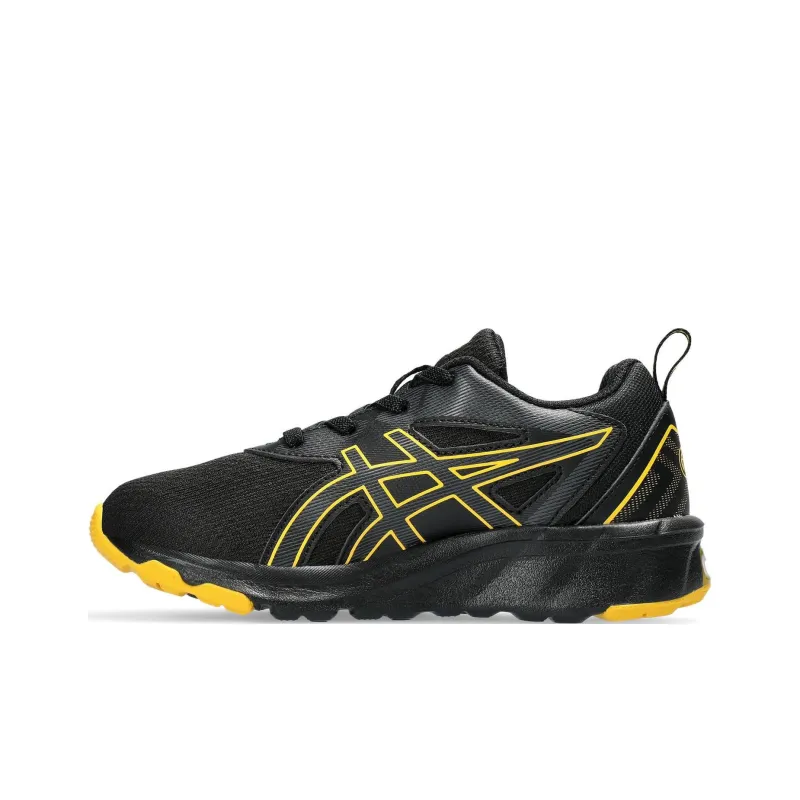 Asics Gel Quantum 90 4 Abrasion Resistant Breathable Low Top Running Shoes Unisex Black Yellow-0