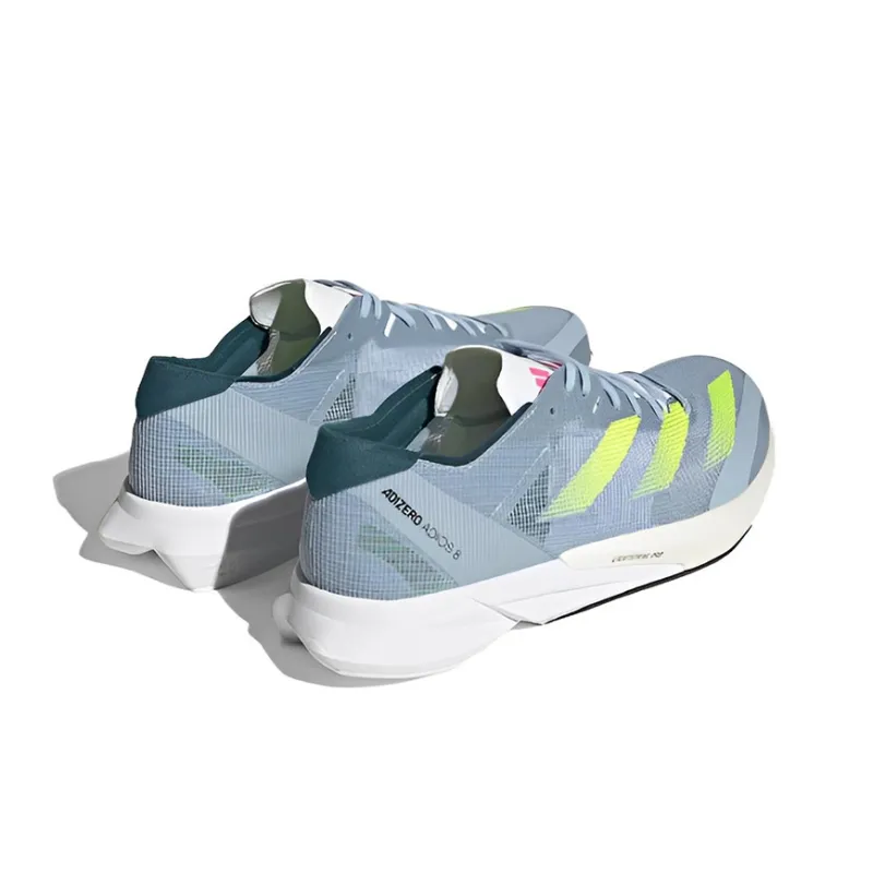 Adidas Adizero Adios 8 Shoes 'Wonder Blue Lucid Lemon'-2