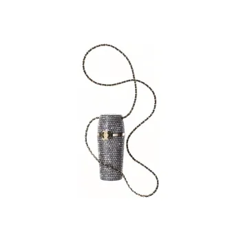 CHANEL Sheepskin Lipstick With Necklace Pouch Women's Silver