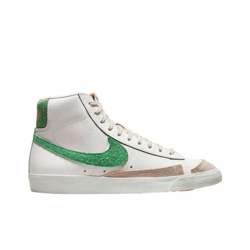 Nike Blazer Anti-Slip And Wear-Resistant Lightweight Mid-Top Skateboard Shoes White Green-1