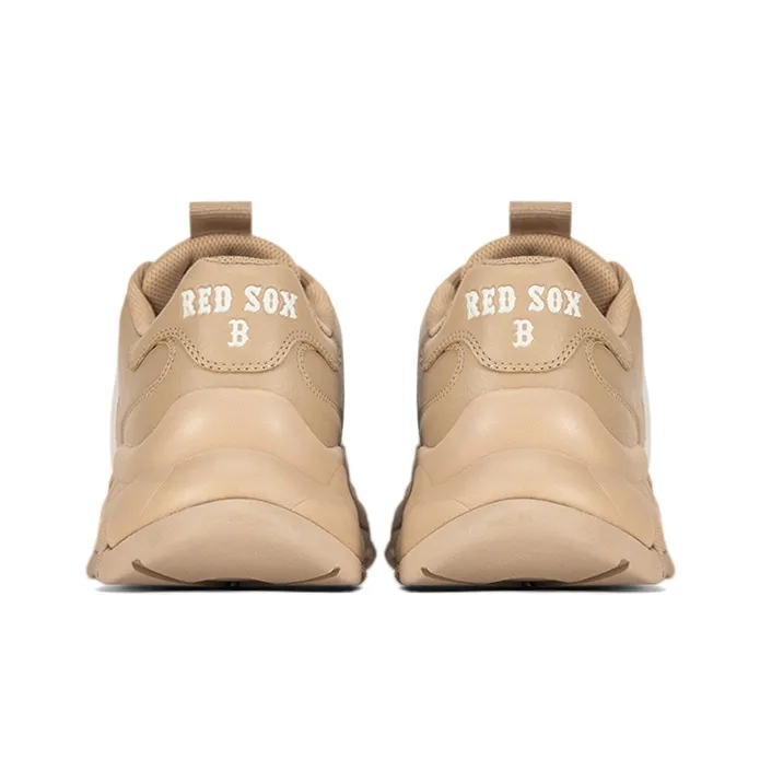 MLB Big Ball Chunky Cushioning Anti Slip And Wear Resistant Low Top Chunky Sneakers Unisex Beige Yellow-4
