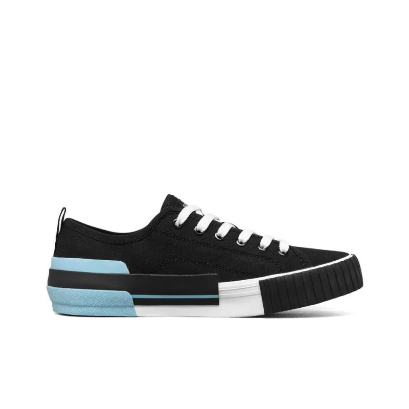 Skechers New Moon Slip Resistant Cushioning Wear Resistant Low Top Skateboard Shoes Women's Black Blue-1