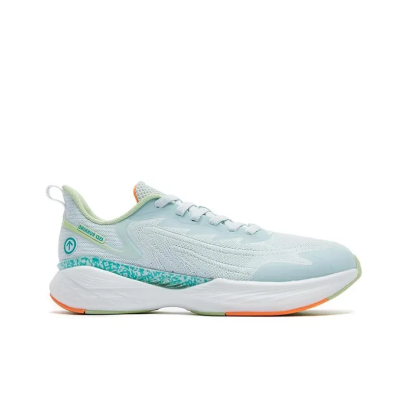QIAODAN Flying Shadow Team1.0 Cushioned Wear-Resistant Lightweight Low-Top Running Shoes Men's Shimmer Green-1
