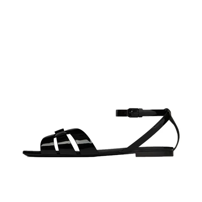 SAINT LAURENT Tribute One Strap Sandals 0.5cm Women's Black-0