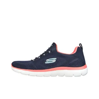 Skechers Summits Cushioned Slip Resistant Abrasion Resistant Low Top Casual Shoes Women's Blue Pink