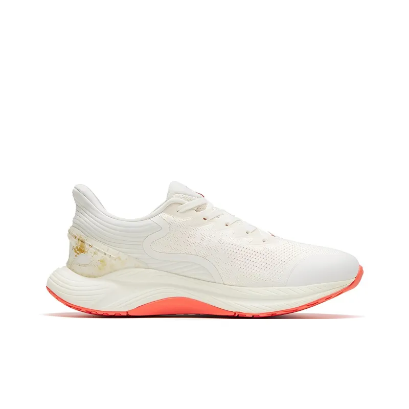 Anta Gen 3.0 Cushioned Slip-Resistant Abrasion-Resistant Low-Top Running Shoes Men's White Red-1